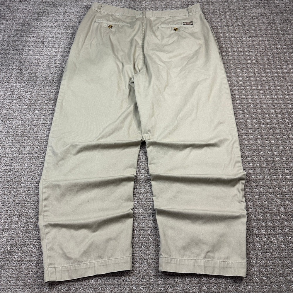 Y2K Bugle Boy Company Basics Mens 36x29 Pleated Chinos Khaki Tan Cotton Pants